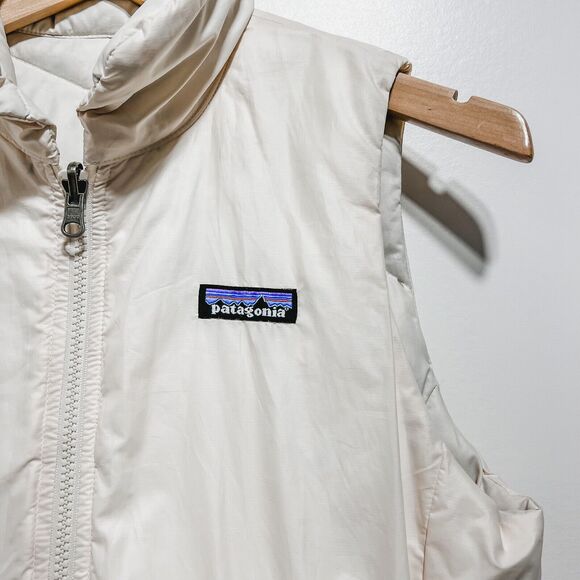 PATAGONIA Womens Goose Down Vest Size S in Ivory - Picture 4 of 7